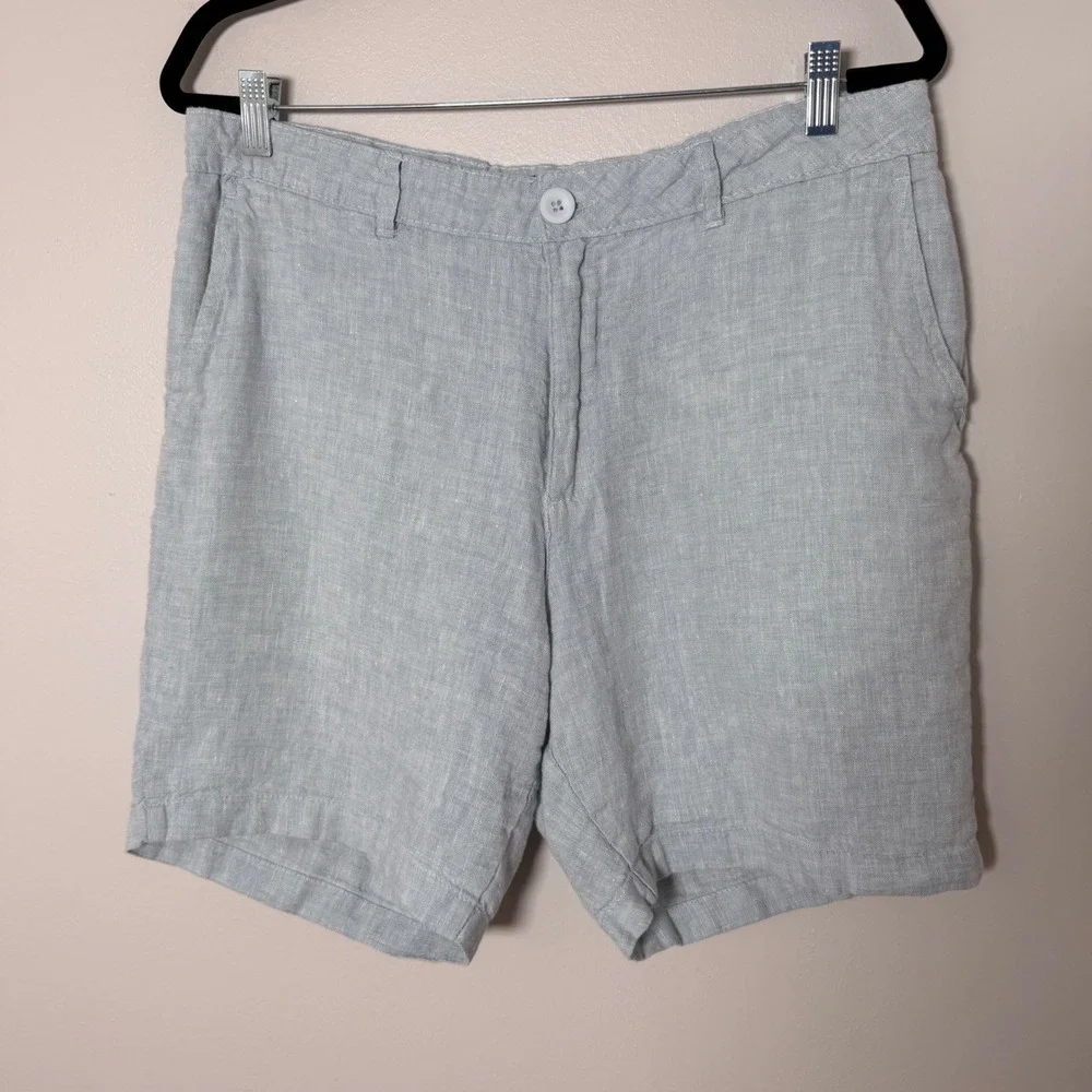 Coastal Linen Saks Fifth Avenue Mens Shorts (34) Preppy Old Money Resort Casual